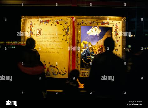 christmas window display selfridges london Stock Photo - Alamy