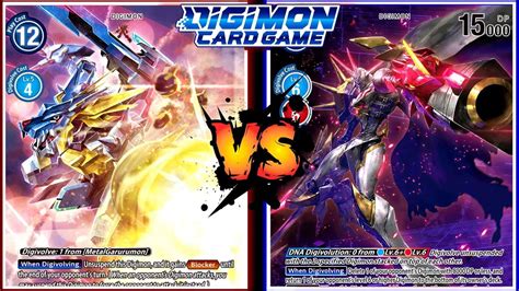 MetalGarurumon X Vs Omnimon Alter S Digimon TCG BT13 RB1 Match YouTube