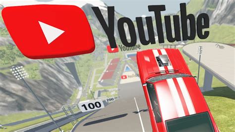 Car Fly Through Youtube Logo Beamng Drive YouTube