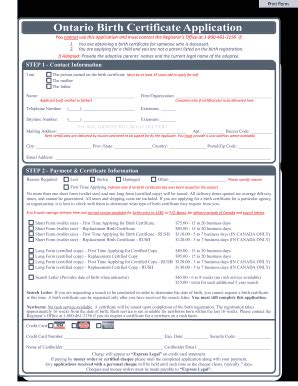 Form Ontario Birth Certificate Fill It Online Airslate Signnow