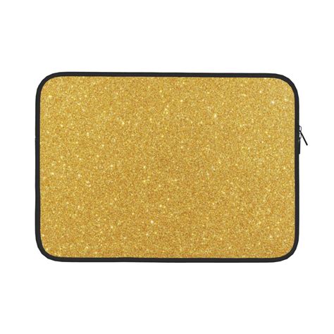 Cauagu Gold Shiny Print Laptop Sleeve Case Laptop Cover Portable Laptop Sleeve Briefcase