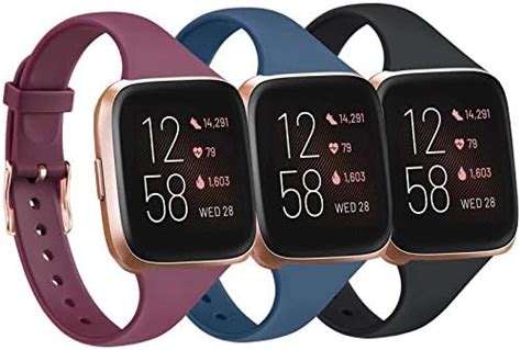 Amazon Tobfit Pack Slim Bands Compatible With Fitbit Versa