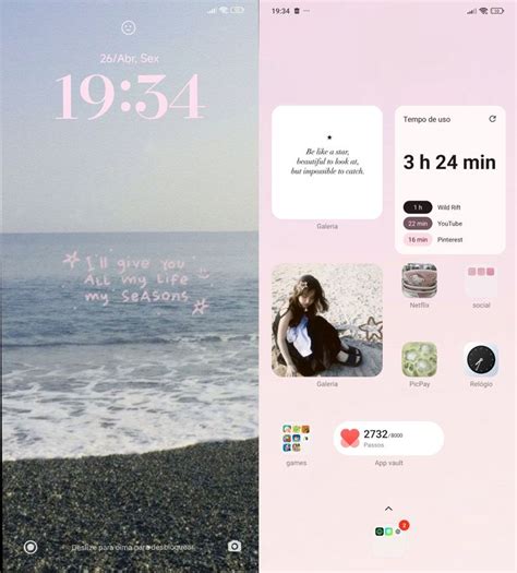 pink xiaomi layout Ideias de organização Organização celular