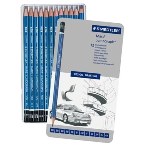 Staedtler Mars Lumograph Pencil Set Of Stationery Art