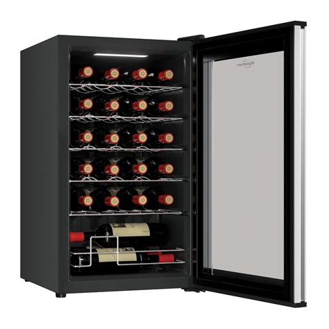 Koolatron 24 Bottle Wine Cooler Black 2 4 Cu Ft 68l Freestanding Compressor Wine Fridge The