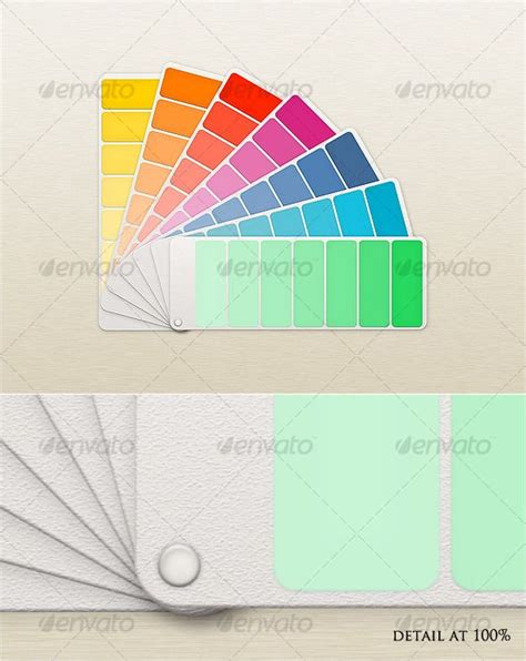 Fan Color Chart MockUp — Photoshop PSD #catalog #clean • Available here ...