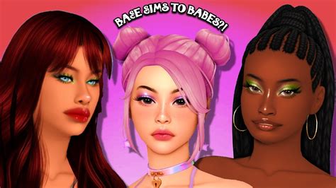 Base Sims To Babes Sims 4 Cas Challenge 😍💜 Youtube