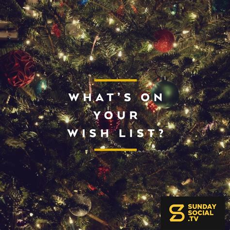 Whats On Your Wish List Sunday Social