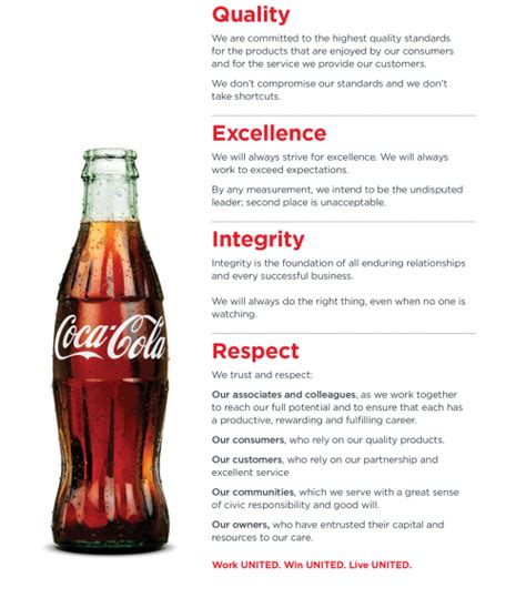 Core Values - Coca-Cola Bottling Company United, Inc.