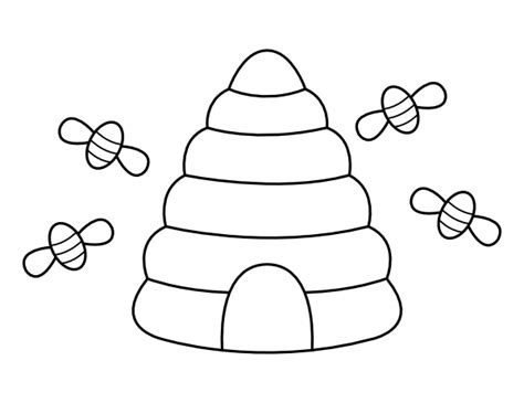 Beehive Coloring Pages