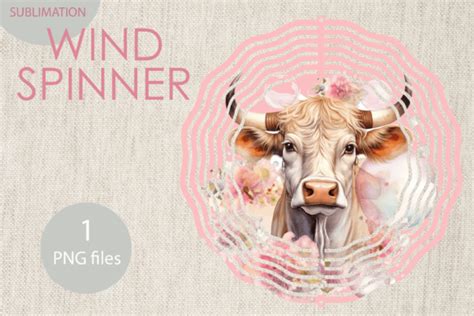 Wind Spinner Sublimation Png Cow Graphic By Flamingoart Creative Fabrica