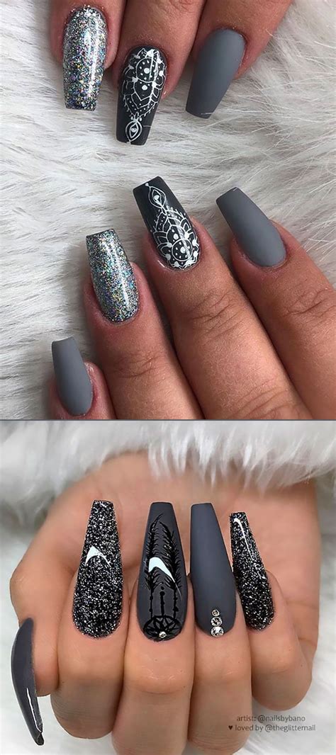 7 Grey And Black Nail Art Designs Studio Irane Azad