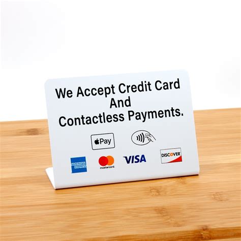 Pk We Accept Credit Cards Contactless Payments L Style Counter Sign