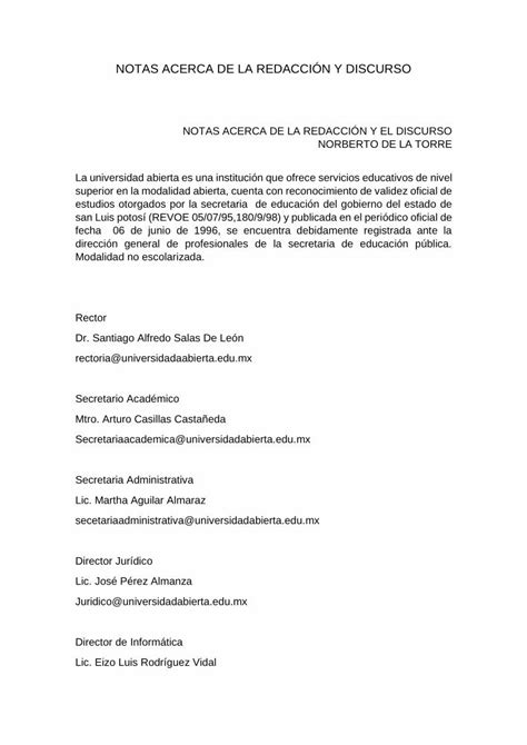 PDF NOTAS ACERCA DE LA REDACCIÓN Y DISCURSO Cualidades de la