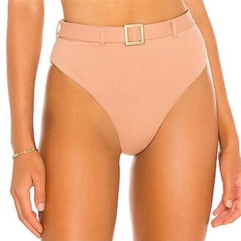 Weworewhat Swim Nwt We Wore What Emily Belted Bikini Bottom Camel