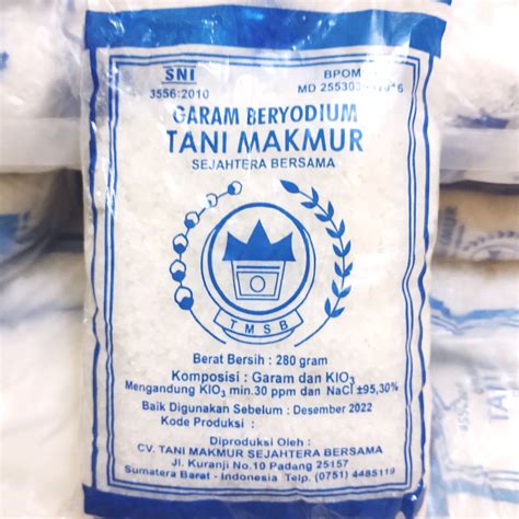 Garam Kasar Premium Bumbu Dapur Cap Tani Makmur 280g Lazada Indonesia