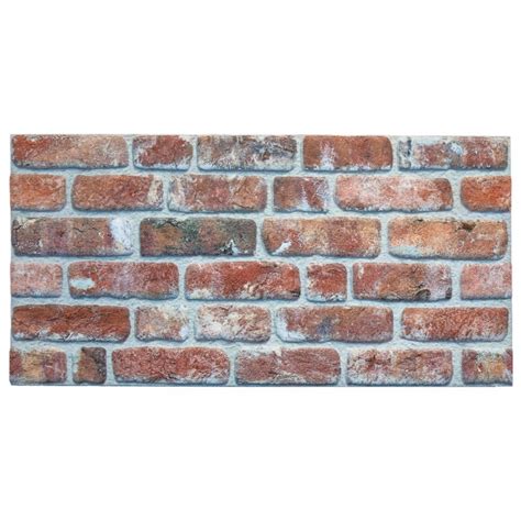 Dundee Deco Red Brown Faux Stone Brick D Wall Panels Styrofoam Facing