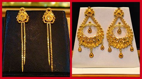 40 Gold Earrings Tops Jhumka Kanbala Designs 2021 Daily Wear