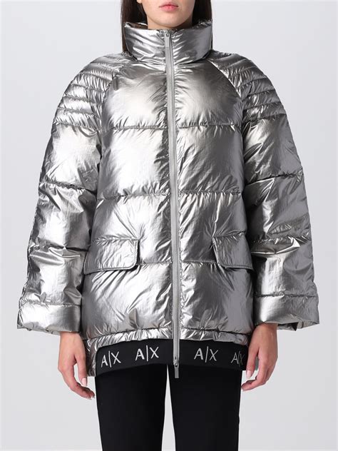 ARMANI EXCHANGE: jacket for woman - Silver | Armani Exchange jacket ...