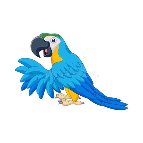 Blauwe Papegaai Een Zeldzame Vogel Vector Illustratie Illustration