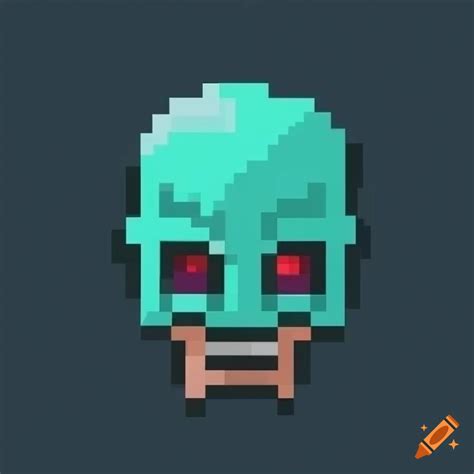 80s Style Pixelated Logo With Monster Theme