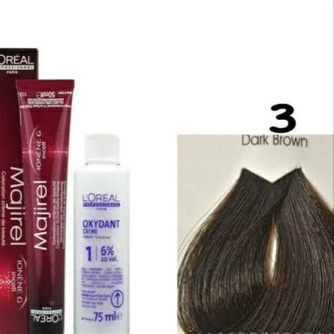 Jual Loreal Majirel 3 Dark Brown Oxidant Pewarna Rambut Shopee Indonesia