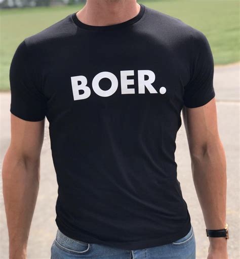 Boer T Shirt Zwart Boerkleding