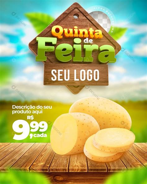 Quinta De Feira Produto Batata Social Media Psd Editável Download