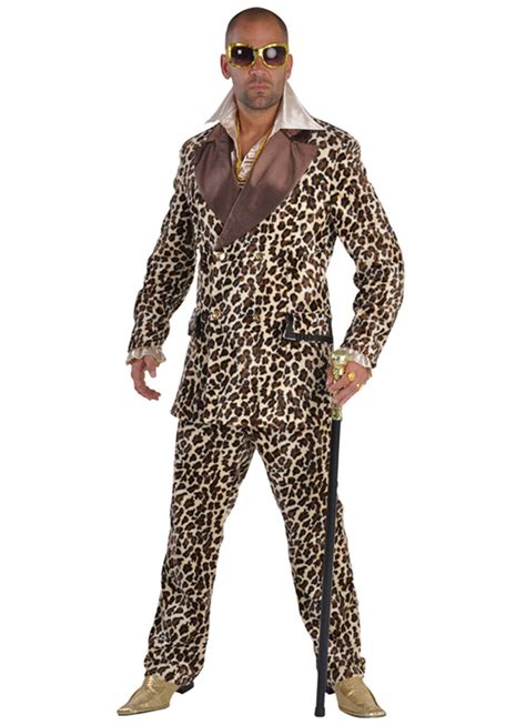 Deluxe Leopard Print Furry Pimp Huggy Bear Suit Xs Xxl Specialty