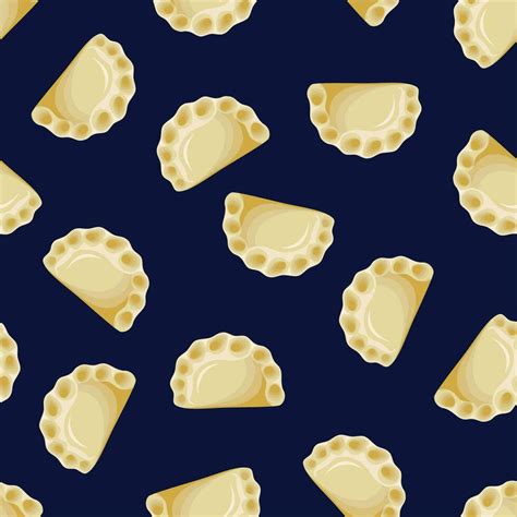 Dumplings Varenyky Pierogi Seamless Pattern Polish Cuisine