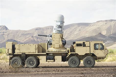 US Military Raytheon Phalanx CIWS mounted to a HEMTT truck. [With ...