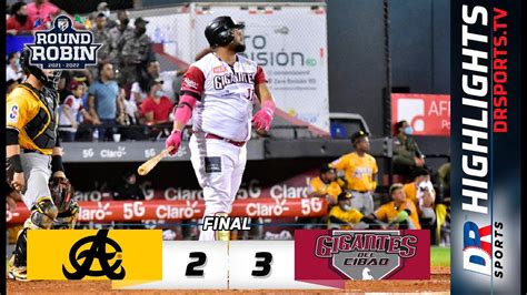 Resumen Águilas Cibaeñas vs Gigantes del Cibao 8 ENE 2022 Serie