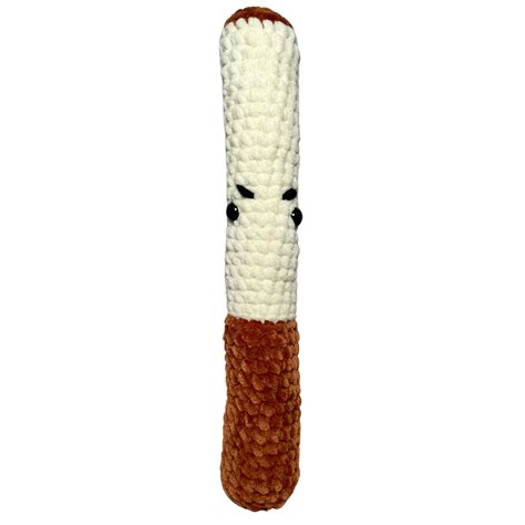 Lil Big Cig Crochet Cigarette Plushie Soft Amigurumi Angry Cigarette Plush Etsy