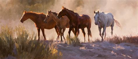 On The Lookout Oil By Tom Browning Horses Horse Art Art