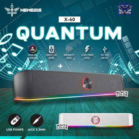 Jual NYK Nemesis Quantum X60 Speaker Gaming Stereo Soundbar Gaming RGB