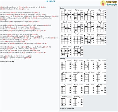 Chord Hà Nội Cũ tab song lyric sheet guitar ukulele chords vip