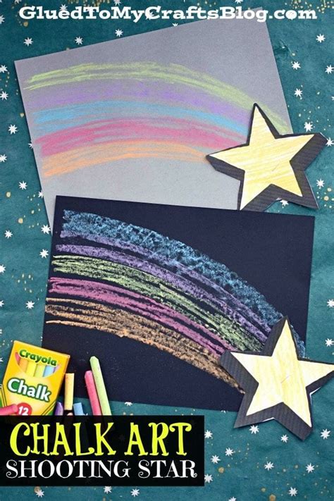 Chalk Art Shooting Star Kid Craft Space Crafts Space Crafts For