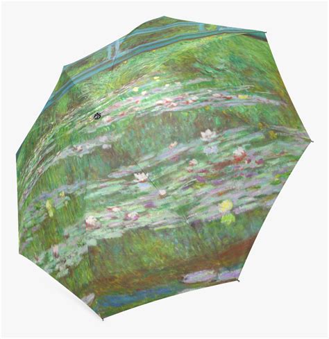 Monet Japanese Bridge Water Lily Pond Foldable Umbrella Hd Png