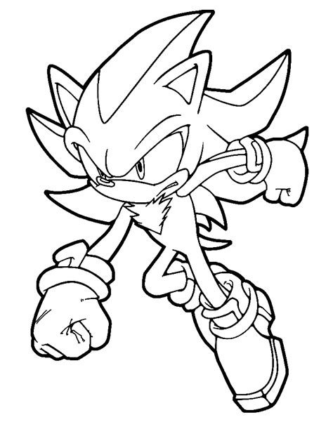 Dibujo Para Colorear Imprimir Gratis De Shadow The Hedgehog Dibujos