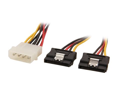 StarTech PYO2LP4LSATA 1 Ft LP4 To 2x Latching SATA Power Y Cable