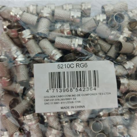 Conector Rosca Rg P Cabos Coaxiais Rg Kit Unidades Shopee