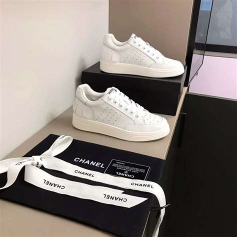 Chanel Women Sneakers Calfskin White Lulux