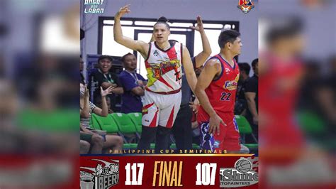 Beermen Isang Panalo Na Lamang Para Makaabot Sa Finals Matapos Malusutan Ang Rain Or Shine 117