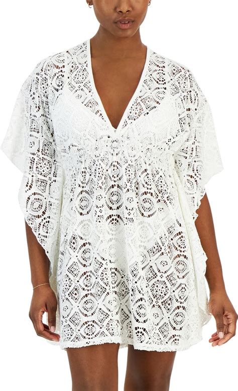 Miken Womens Plunge Neck Lace Kimono Cover Up Created For Macys Shopstyle