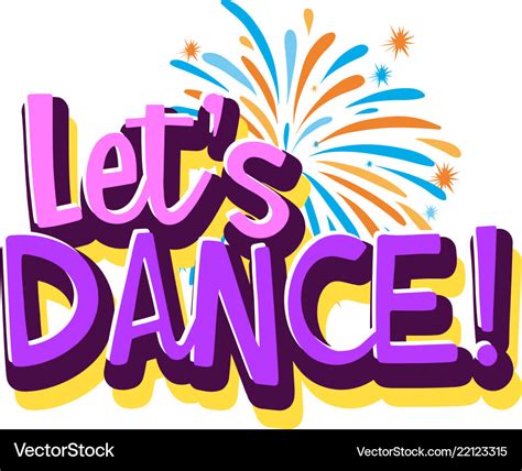 Lets dance logo template Royalty Free Vector Image