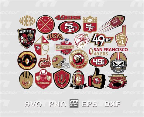 San Francisco 49 Ers NFL Team SVG Bundle Football SVG NFL Clipart