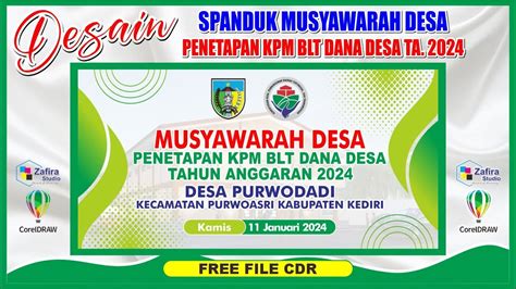 Desain Spanduk Musyawarah Desa Penetapan Kpm Blt Dana Desa Tahun