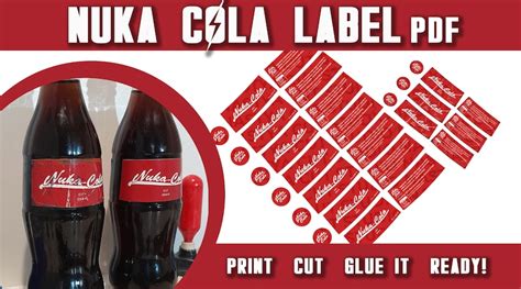 Nuka Cola Label Fallout Inspired For Fans Pdf Label Printable Digital