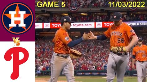 Houston Astros Vs Phillies World Series Part 789 110322 Mlb Highlights Mlb Finals