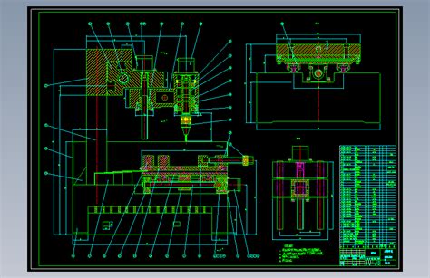 定梁式数控雕刻机机械结构设计【含cad图纸】autocad 2000模型图纸下载 懒石网